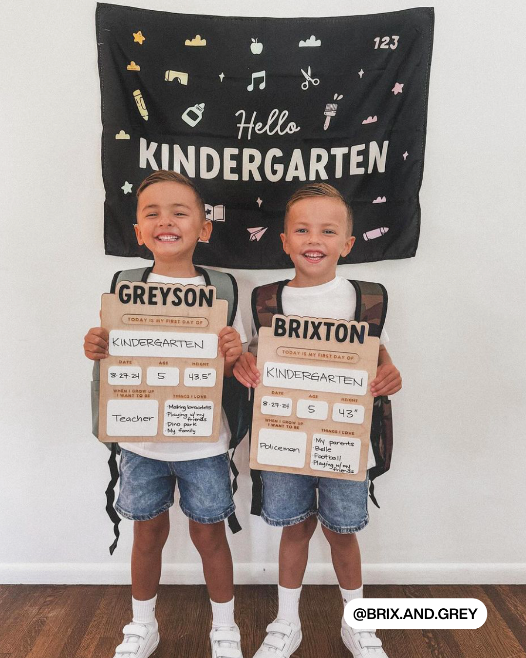 Bannière Bonjour Jardin d'enfants (foncé)