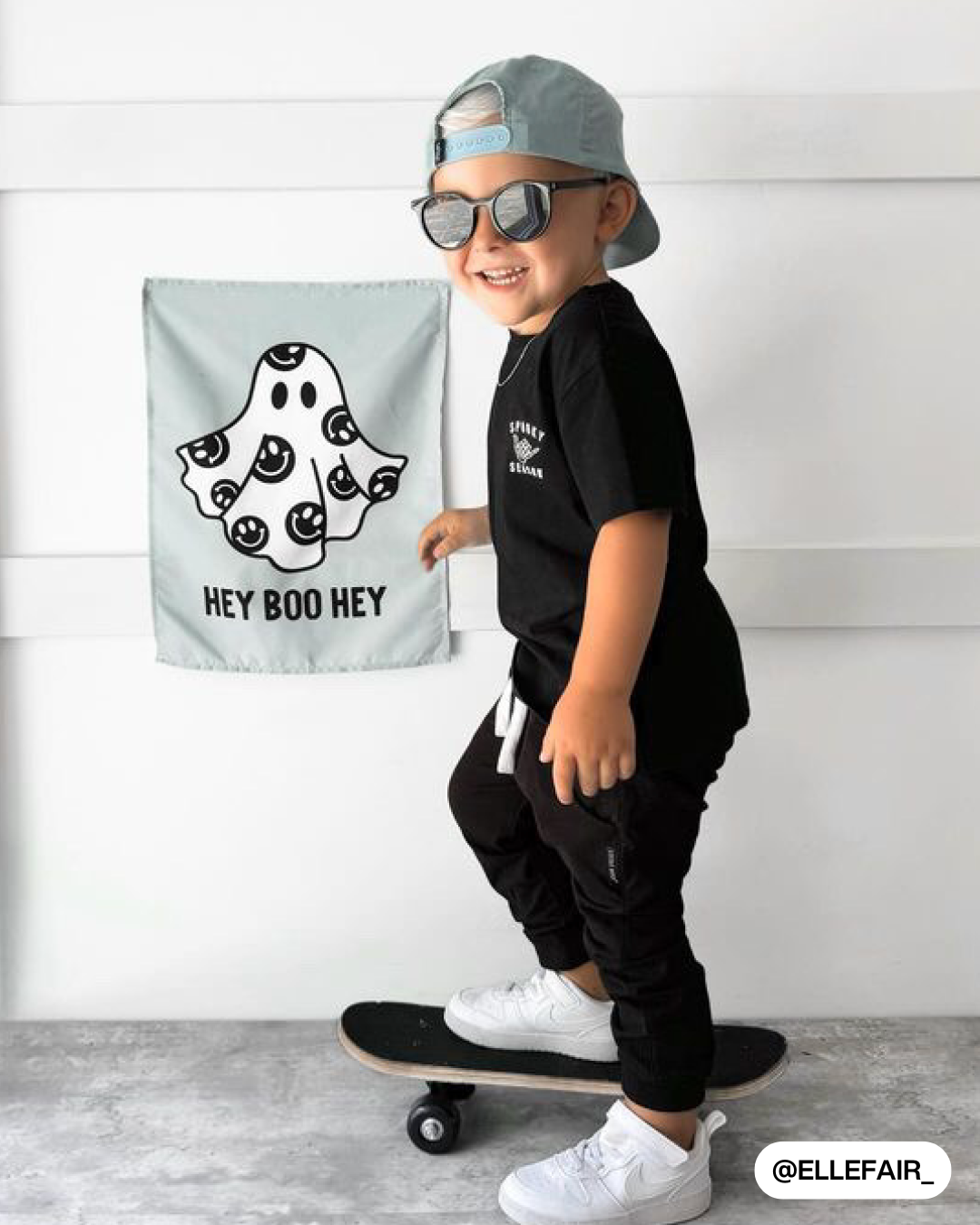 Bannière Hey Boo Hey (bleue)