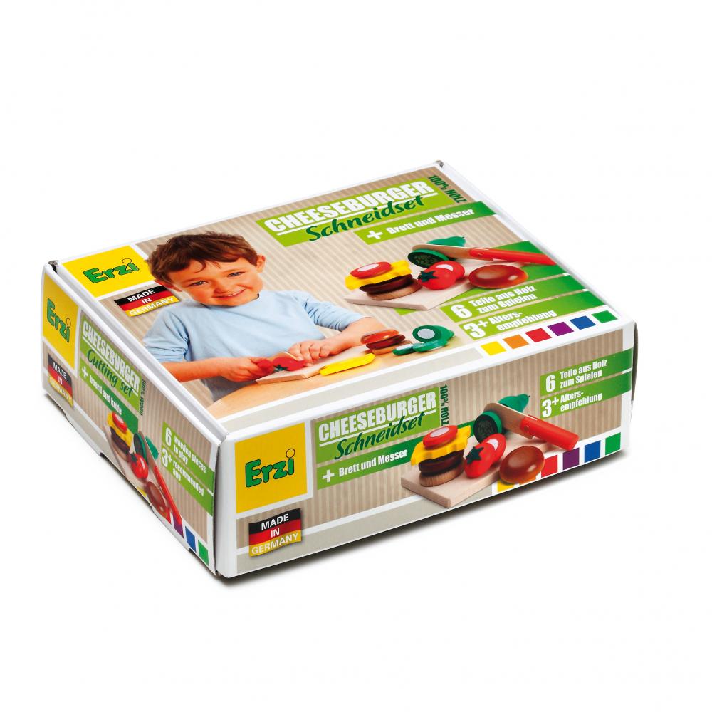 Erzi Cheeseburger Cutting Set - Play Food Made in Germany