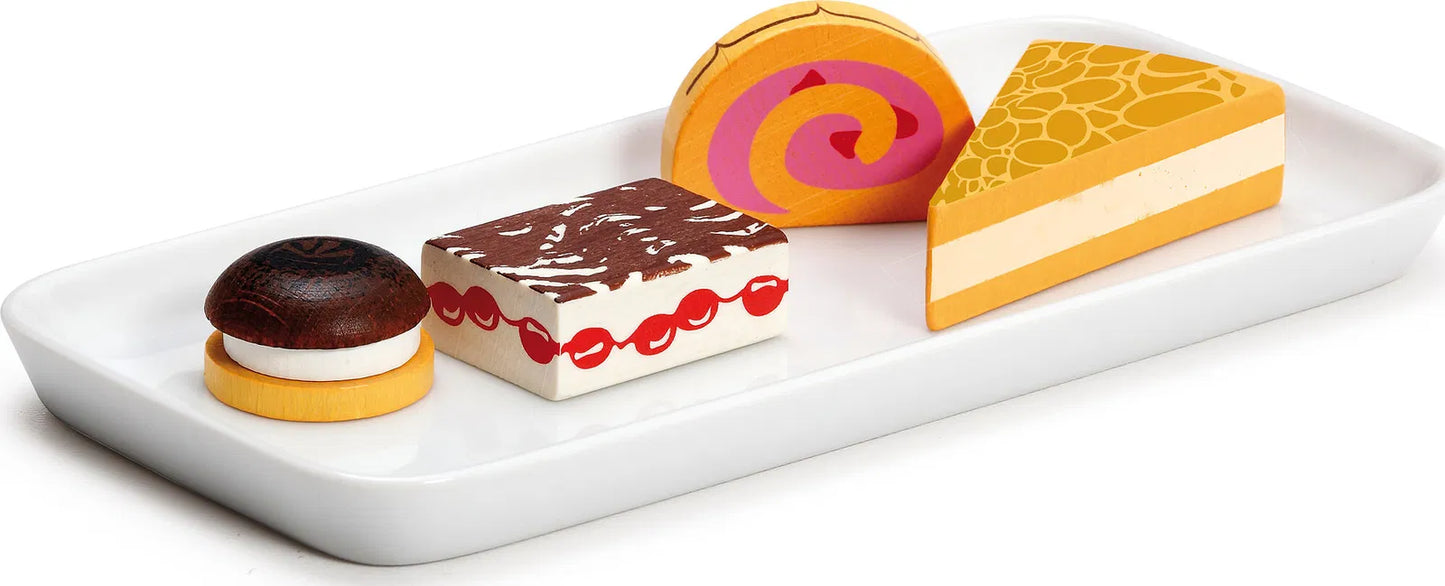Mixed Pastries in a Tin - Play Food Made in Germany