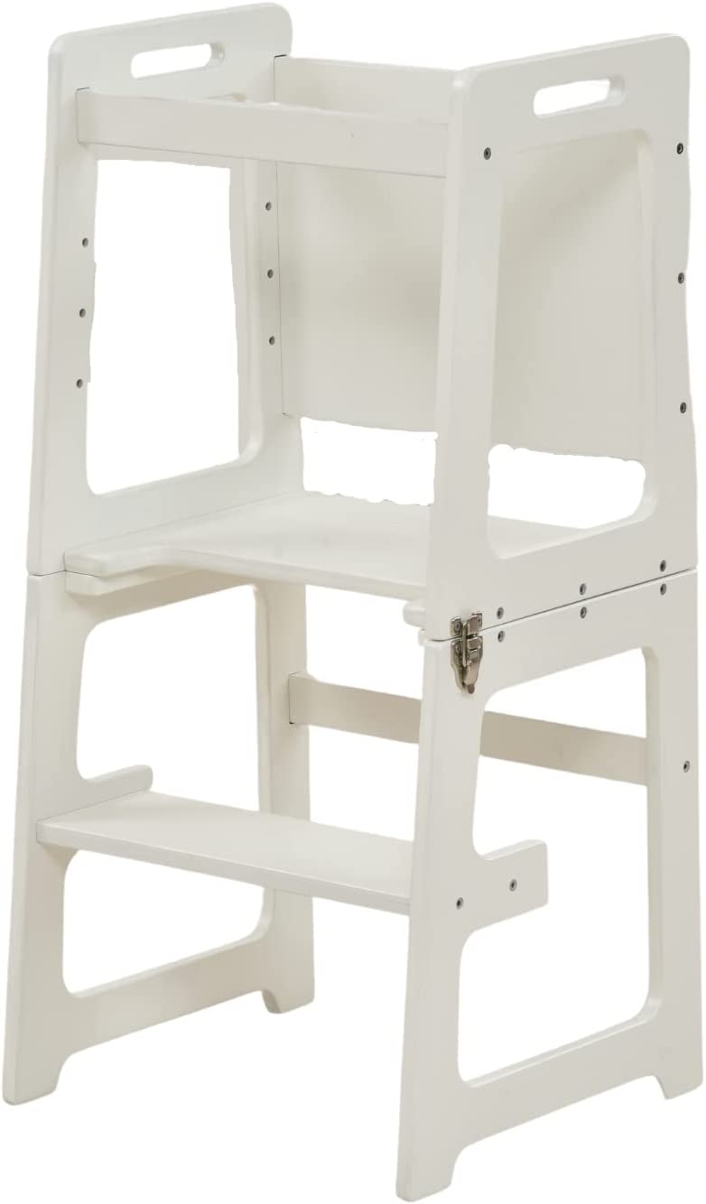 4 in 1 Kitchen Tower, Desk, Step Stool and Chalkboard by Avenlur