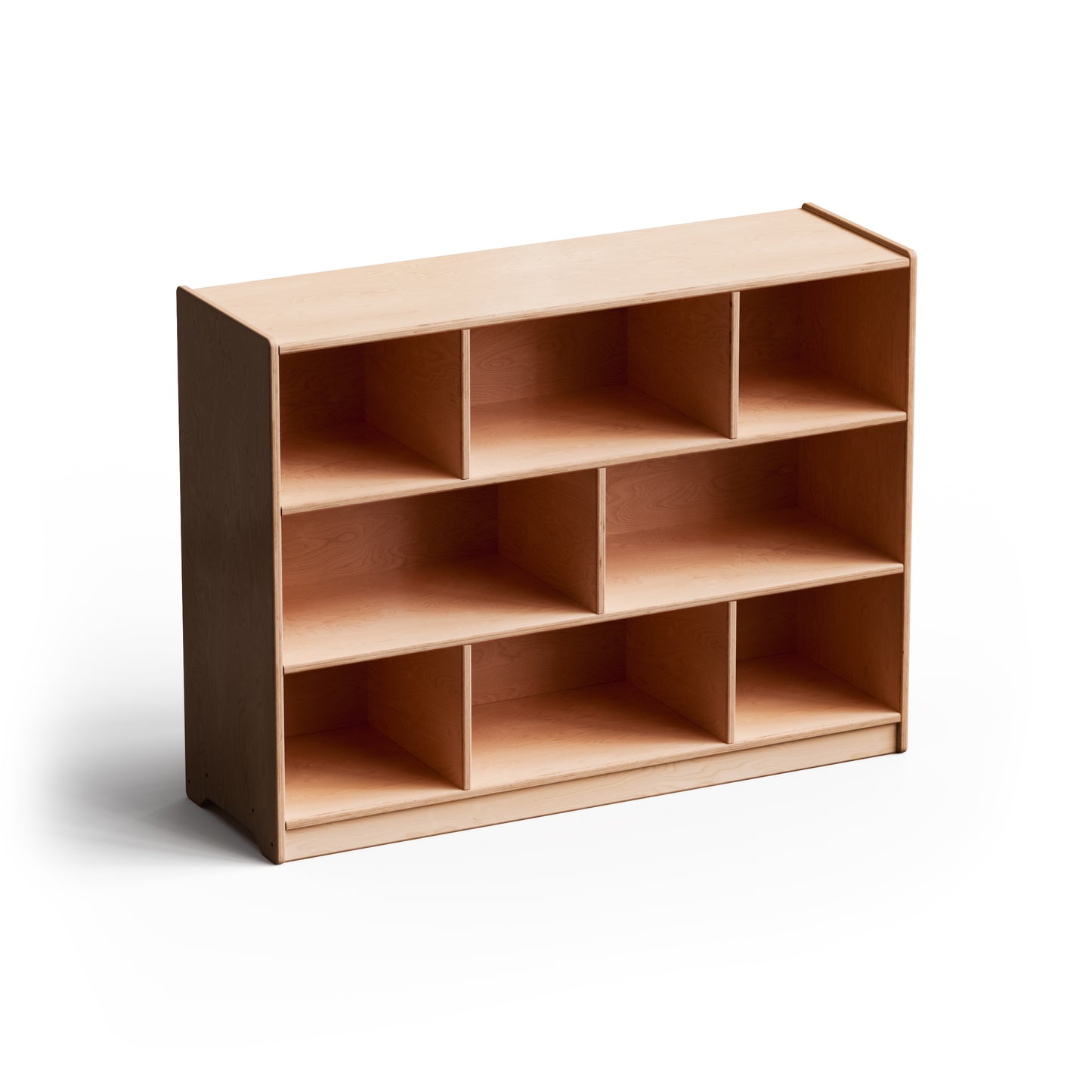 MontShelf Birch Backed Two Shelves with Vertical Divider - by Fern Kids (Made in Canada)