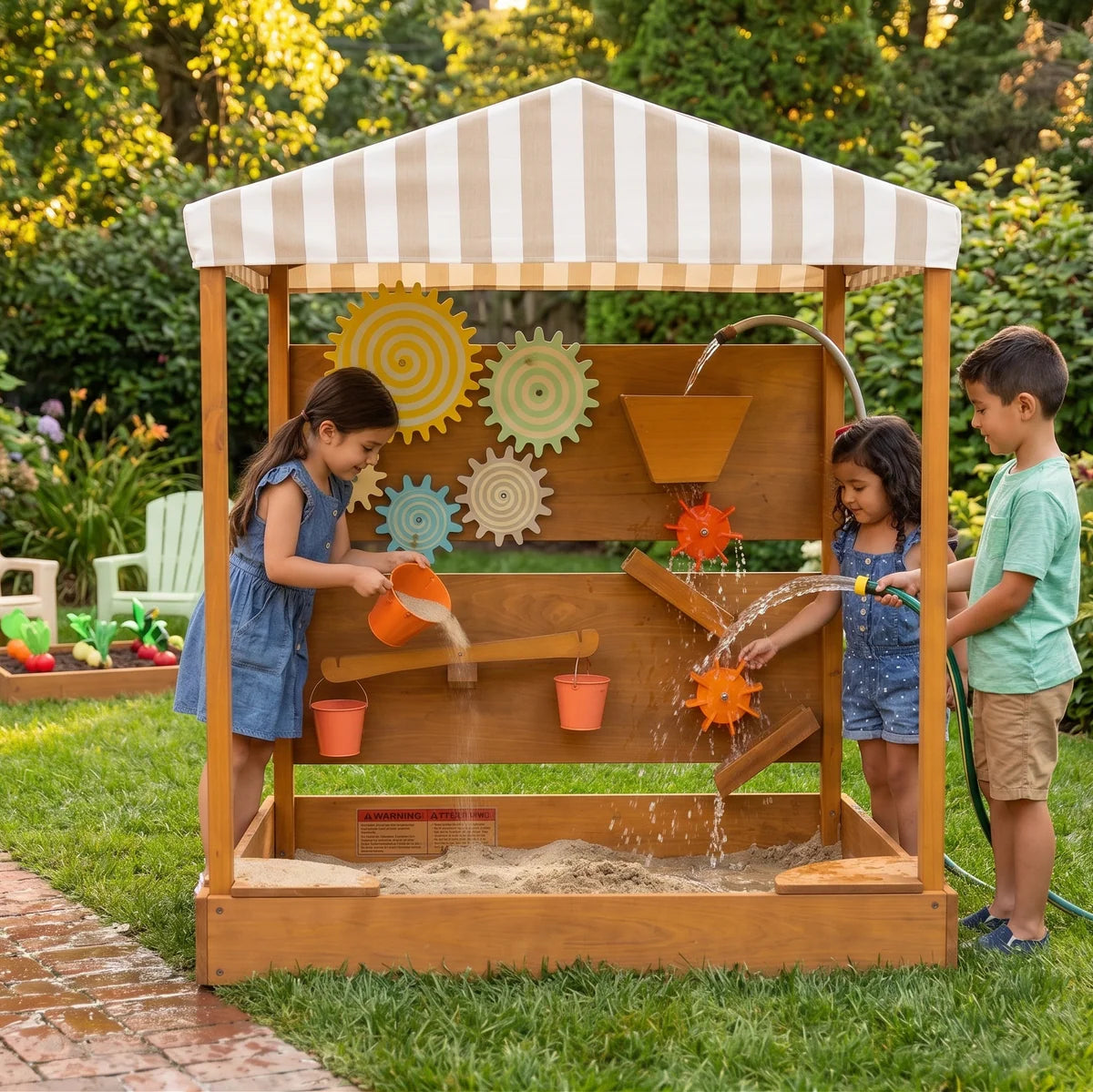 Koa Outdoor Sensory Play Market & Water Wall by Avenlur