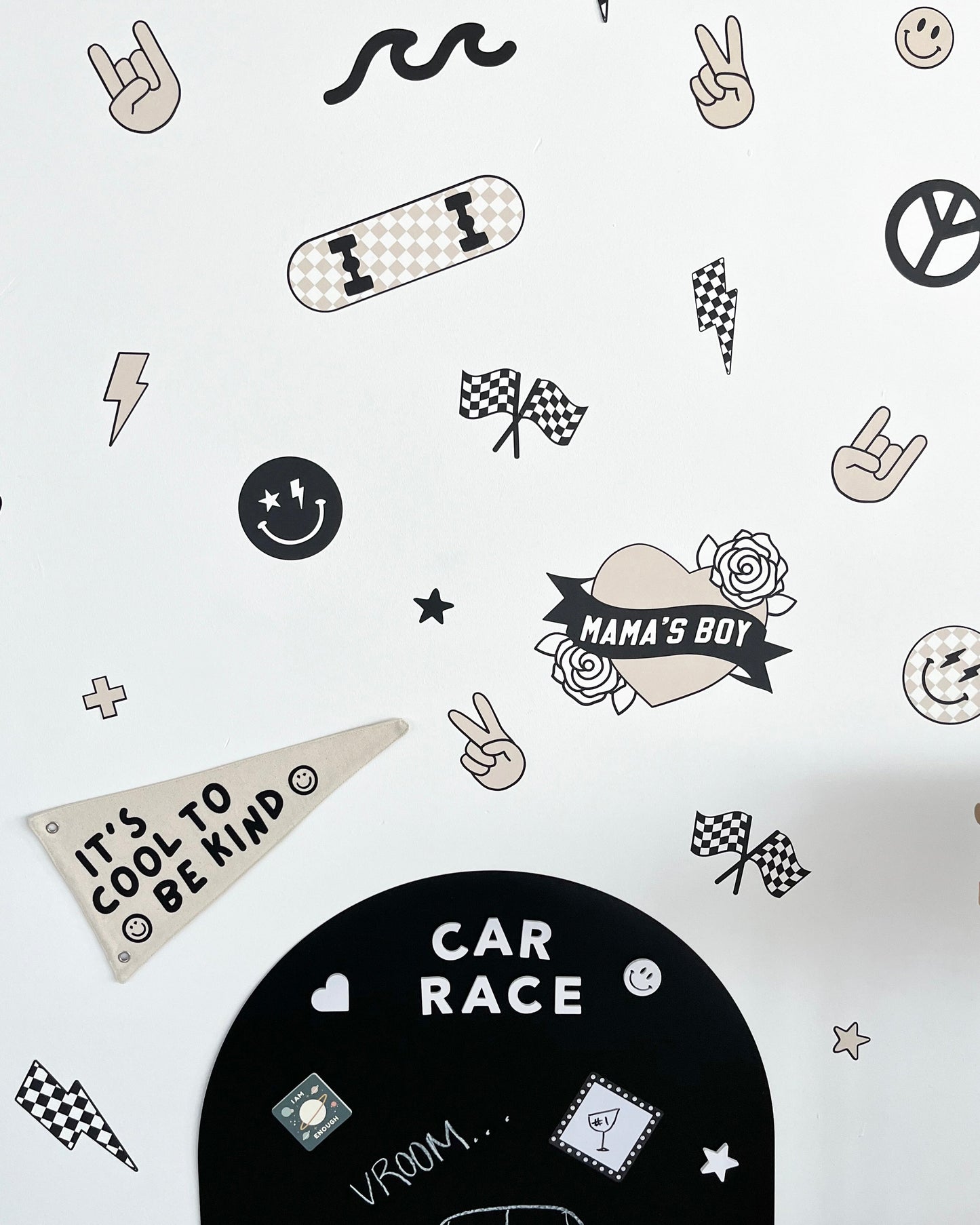 Peel & Stick Fabric Wall Stickers - Boyhood