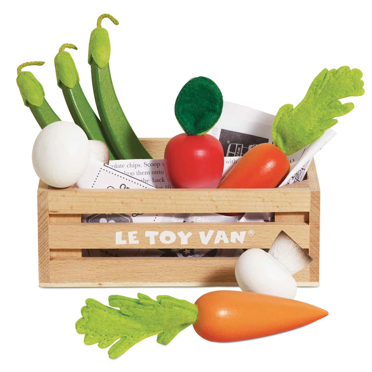 Harvest Vegetables Wooden Food Crate - Wooden Toy Food by Le Toy Van