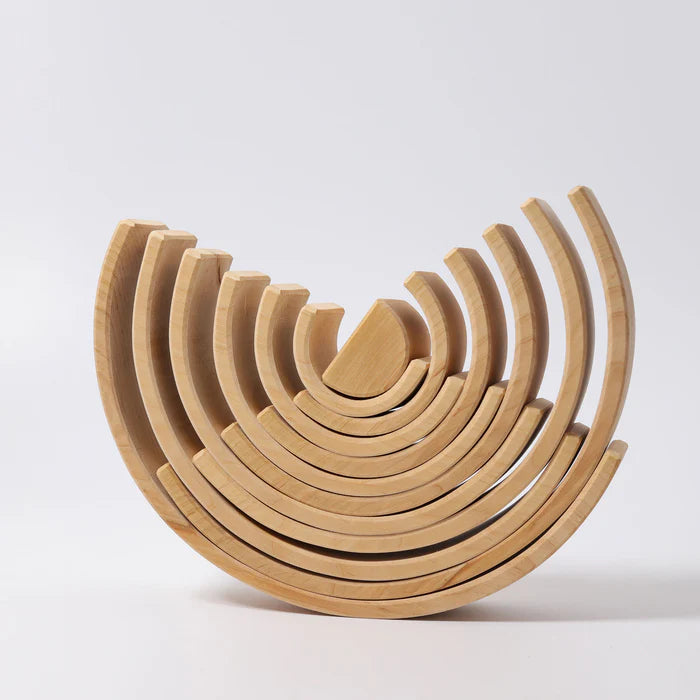 Grimm's Large Stacking Natural Rainbow (12 pieces)