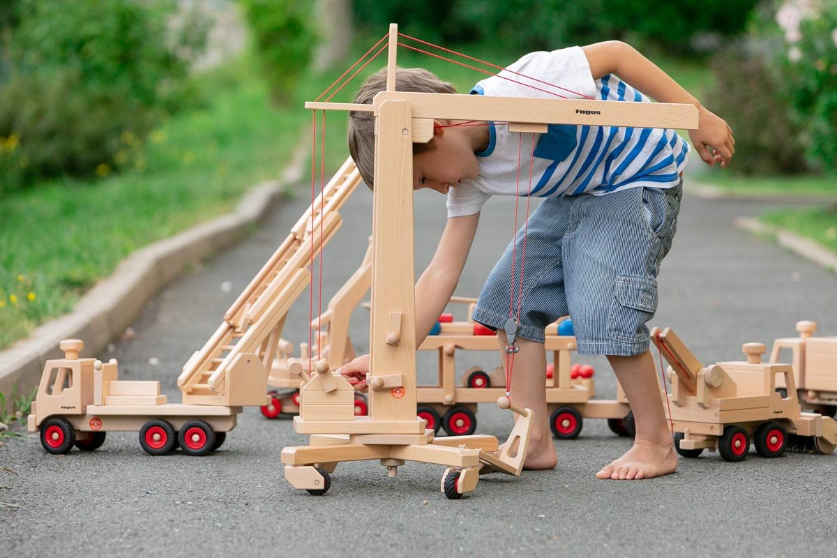 Fagus Crane - Wooden Play Vehicles from Germany