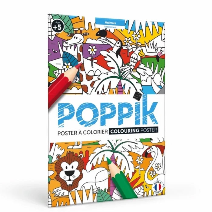 (DAMAGED BOX) Colouring Poster Animals - by POPPIK