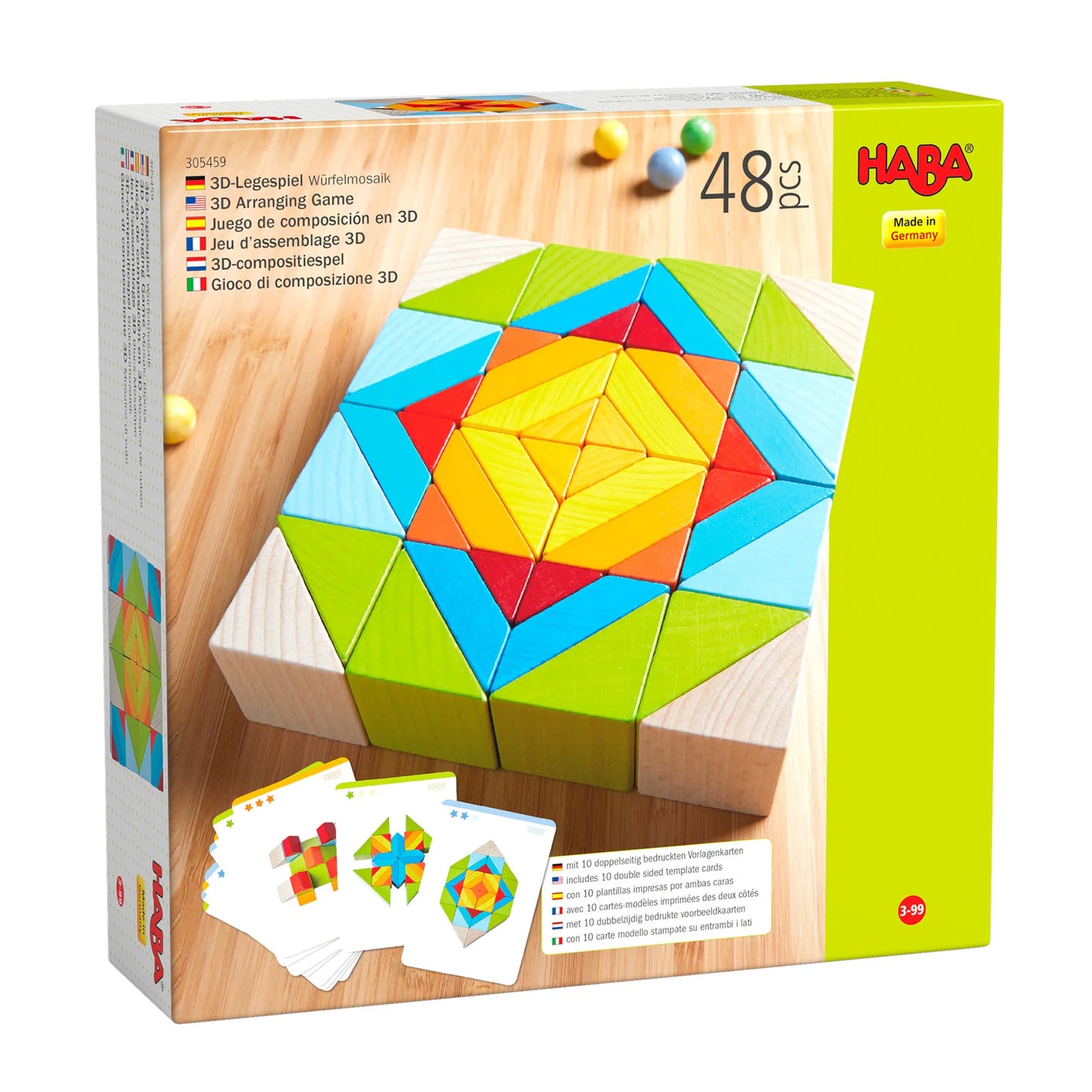 HABA Jeu d'arrangement en bois mosaïque 3D