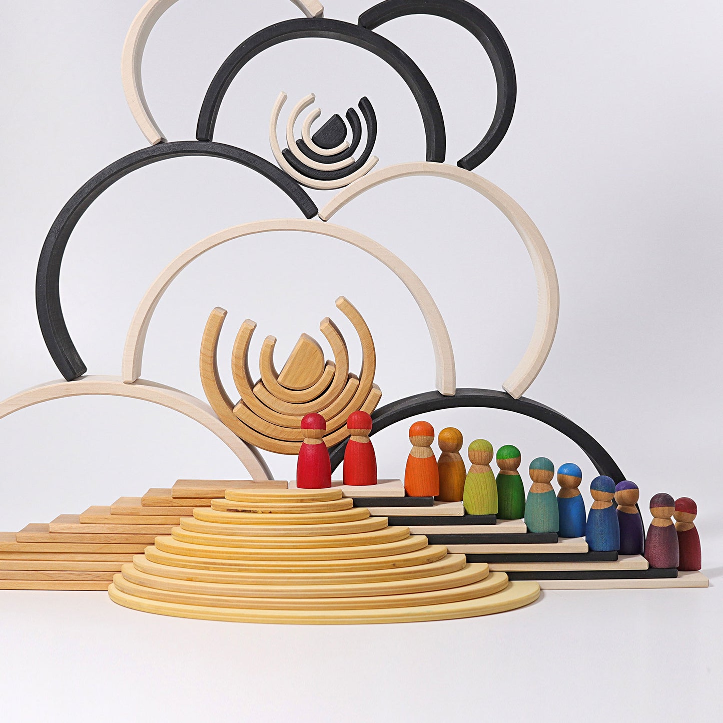 Grimm's - Large Monochrome Stacking Rainbow