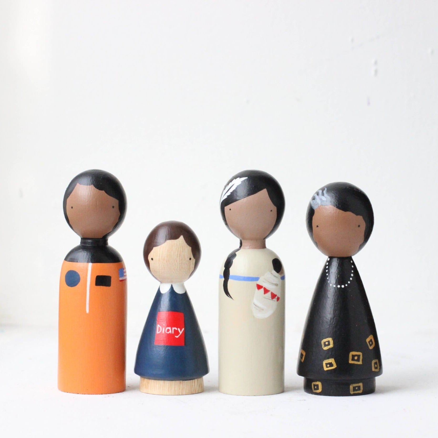 Goose Grease Wooden Peg Dolls The Trailblazers II