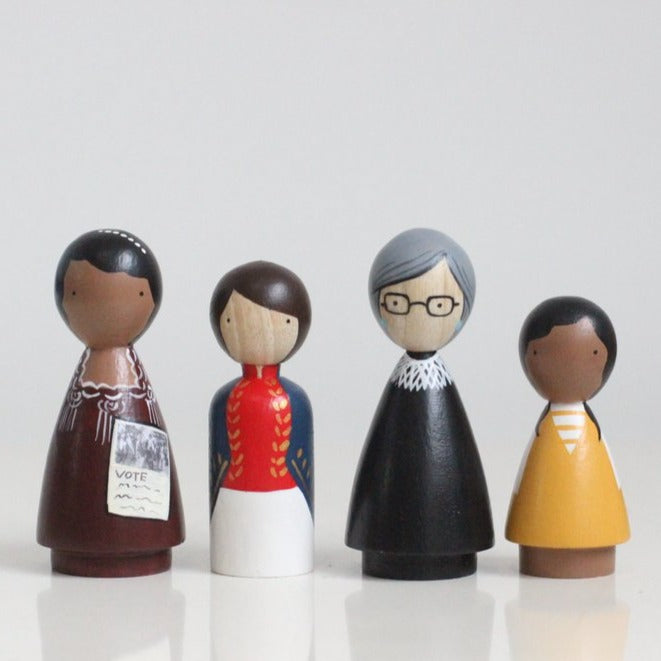 Goose Grease Wooden Peg Dolls - The Trailblazers III