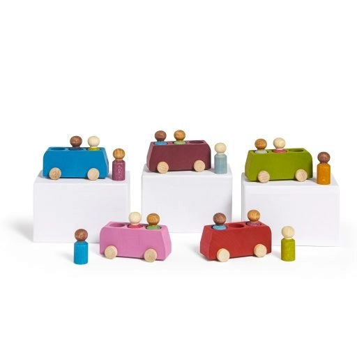 Lubulona Lime Bus with 3 Figures