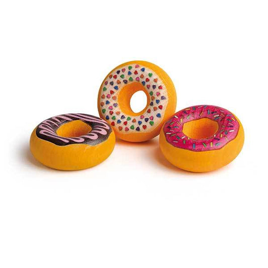 Assorted Wooden Doughnuts (Set of 3) - Play Food Made in Germany - Wood Wood Toys Canada's Favourite Montessori Toy Store