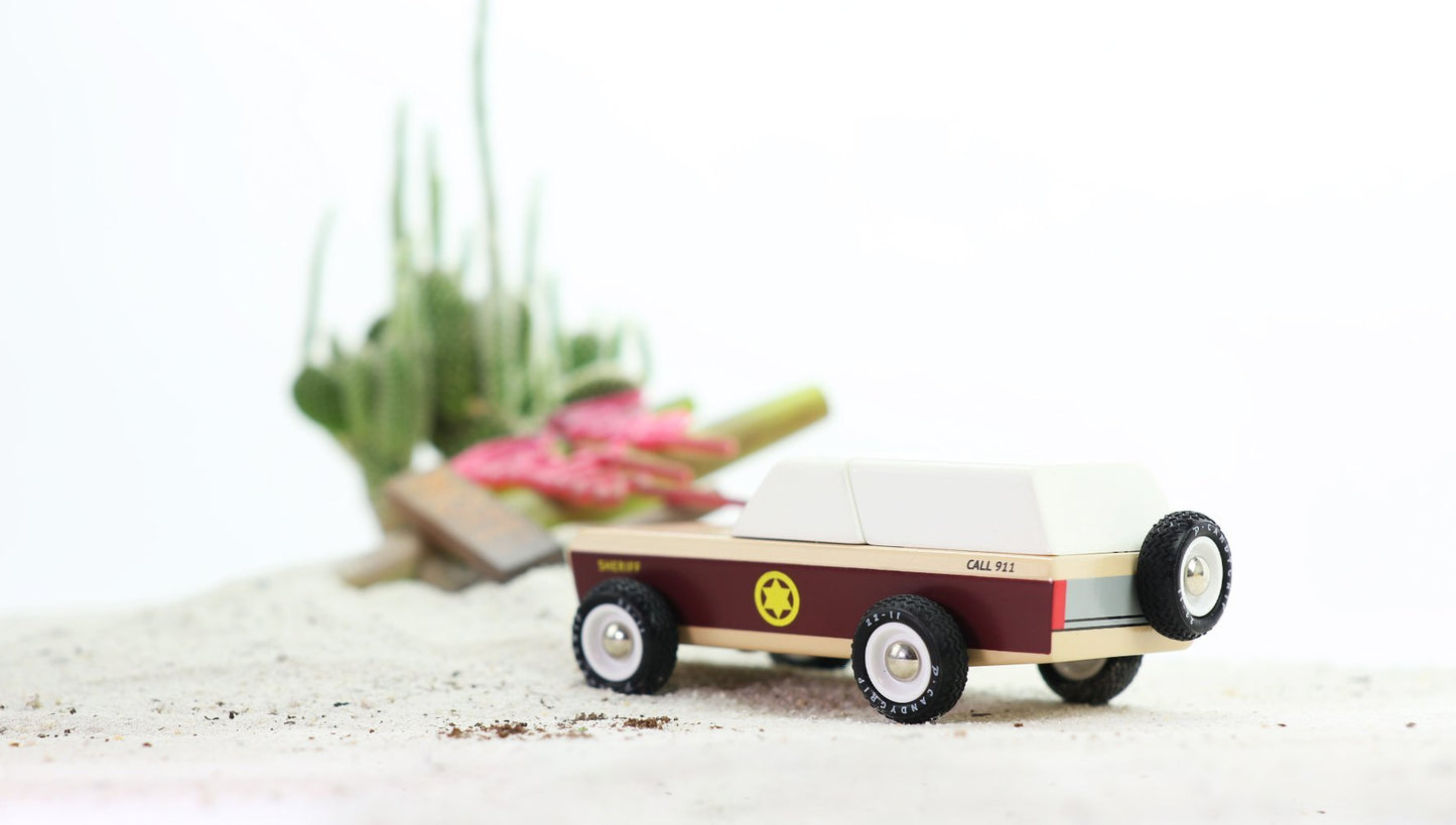 Candylab Lone Sheriff - Modern Vintage Toy Truck - Wood Wood Toys Canada's Favourite Montessori Toy Store
