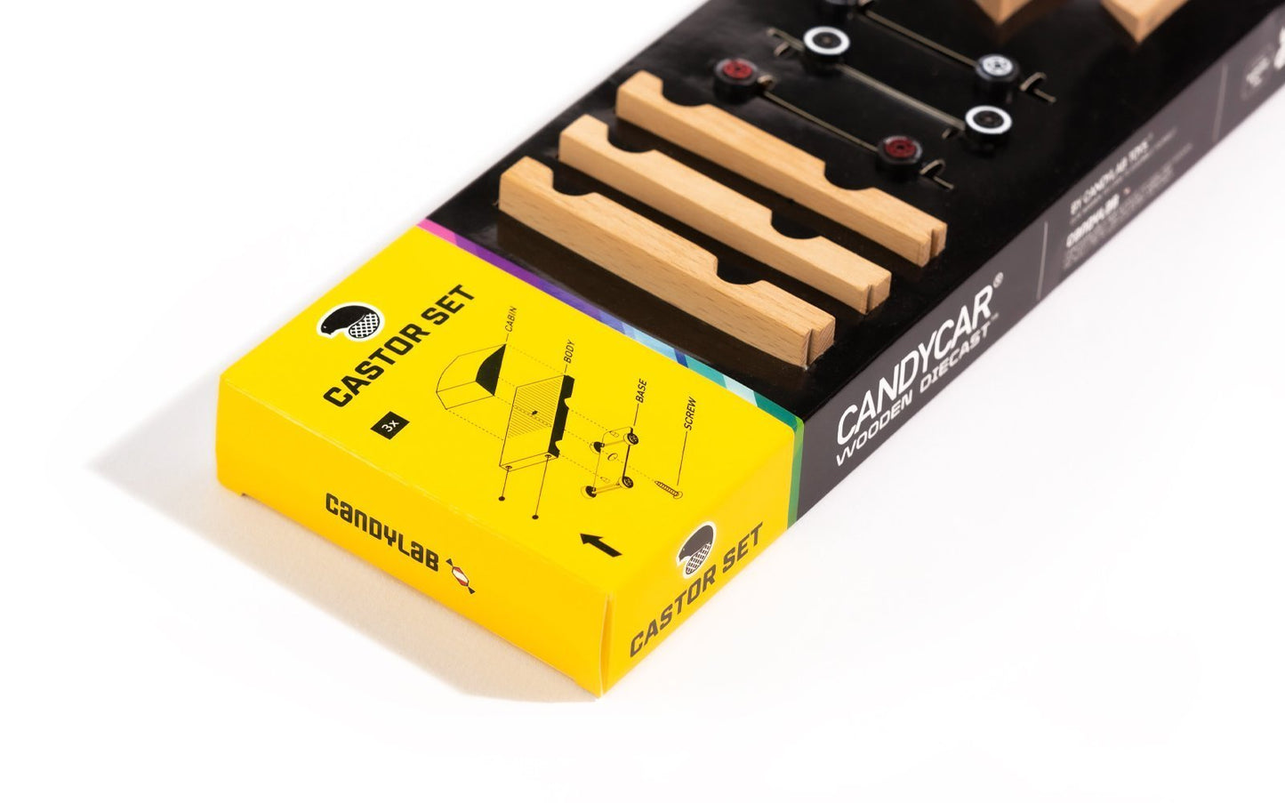 Candylab Toys Castor Set - Modern Vintage DIY Model Car Kit - Wood Wood Toys Canada's Favourite Montessori Toy Store