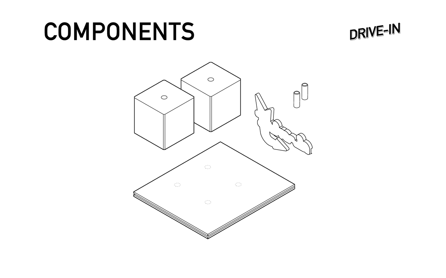 Candylab Toys Drive-in Sign - Modern Vintage Scenery - Wood Wood Toys Canada's Favourite Montessori Toy Store