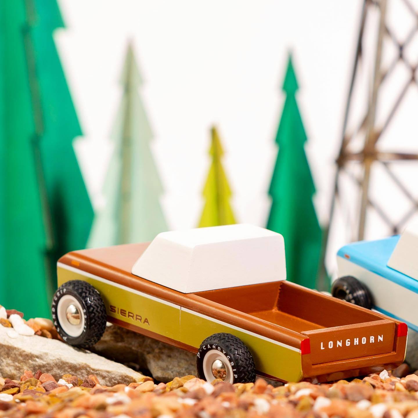 Candylab Toys Sierra Brown Longhorn - Modern Vintage Pickup Truck - Wood Wood Toys Canada's Favourite Montessori Toy Store