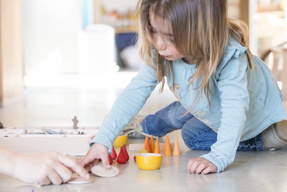 Grapat Wood Mandala Orange Cones (36 Pieces) - Wood Wood Toys Canada's Favourite Montessori Toy Store