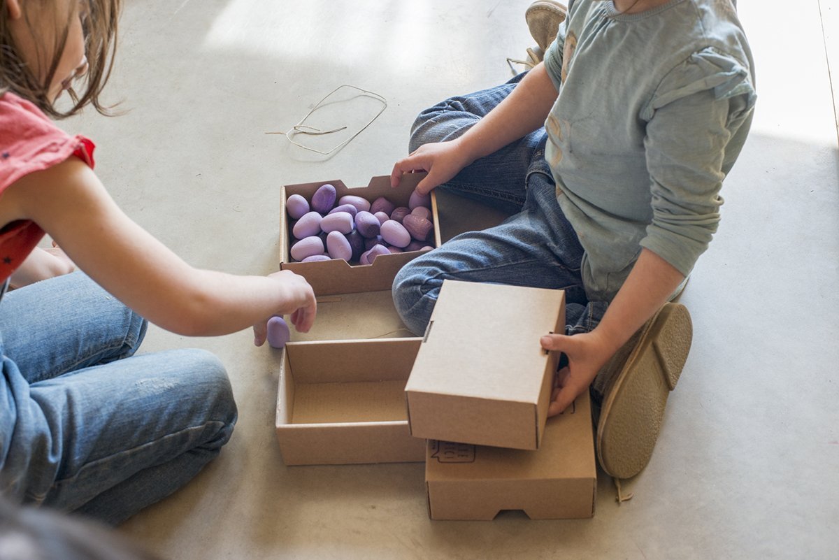 Grapat Wood Mandala Purple Eggs (36 Pieces) - Wood Wood Toys Canada's Favourite Montessori Toy Store