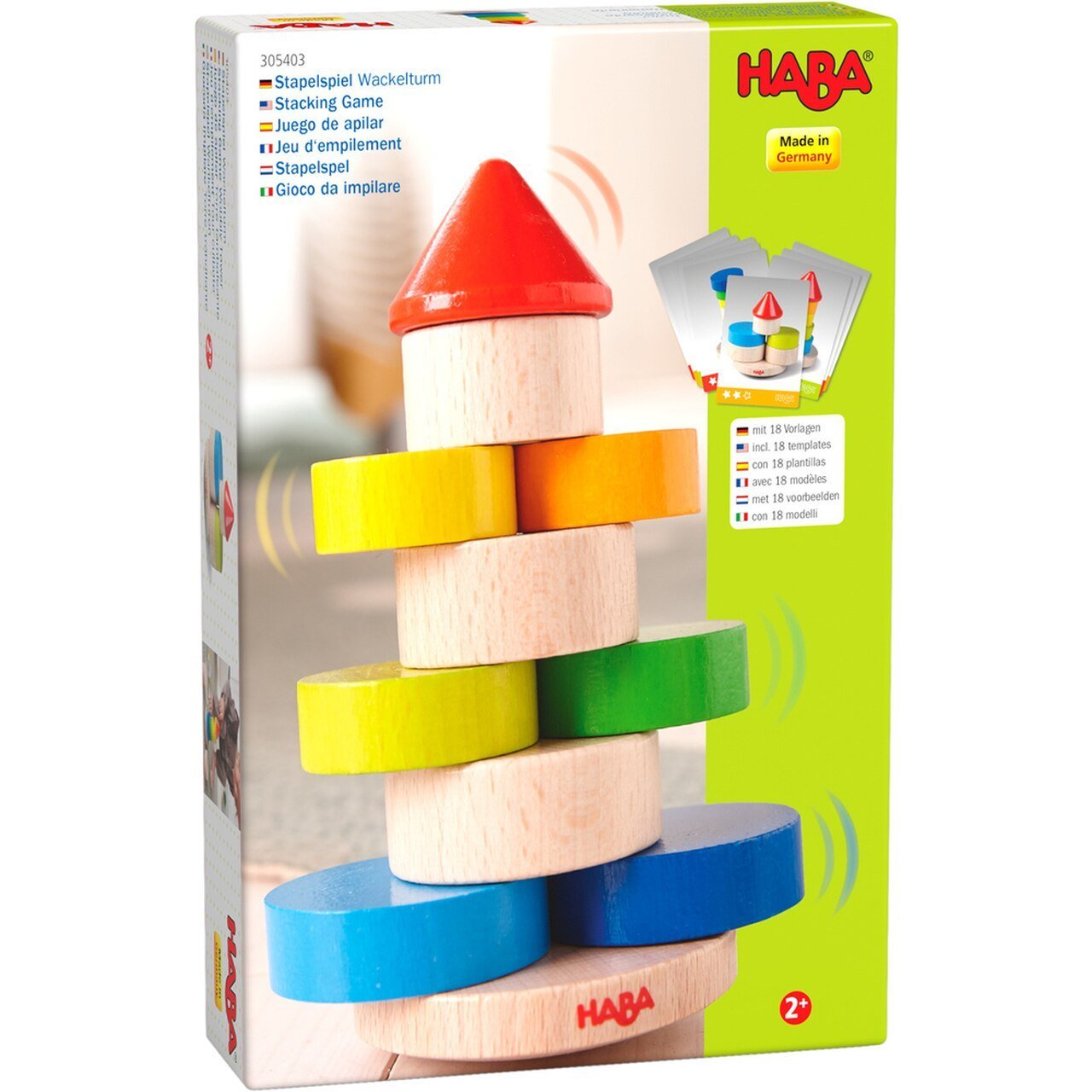 HABA Wobbly Tower Stacking Game - Wood Wood Toys Canada's Favourite Montessori Toy Store
