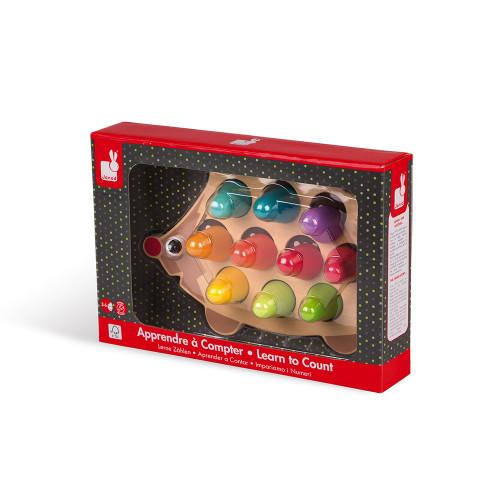 Janod I-Wood Learn to Count Hedgehog - Wood Wood Toys Canada's Favourite Montessori Toy Store