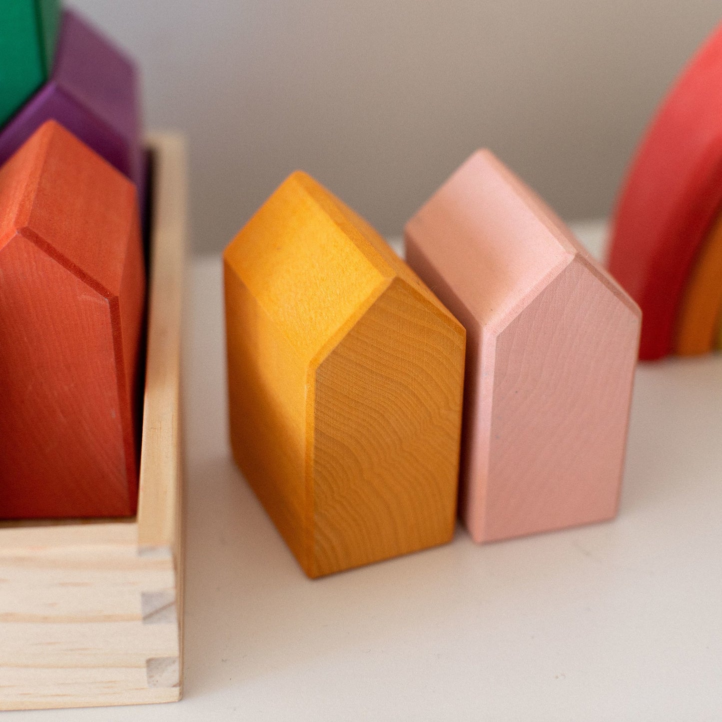 Rainbow House Blocks by Avdar Toys - Wood Wood Toys Canada's Favourite Montessori Toy Store