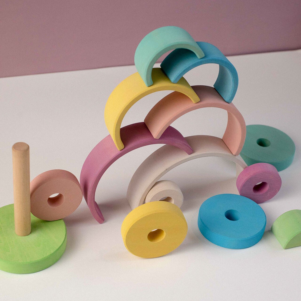 Stacking Tower by Avdar - Wood Wood Toys Canada's Favourite Montessori Toy Store