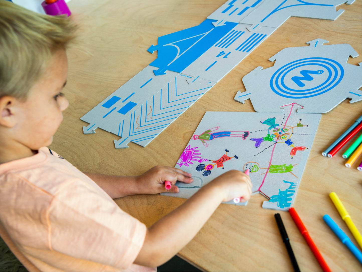 Waytoplay Roads - Runway (14 pieces)