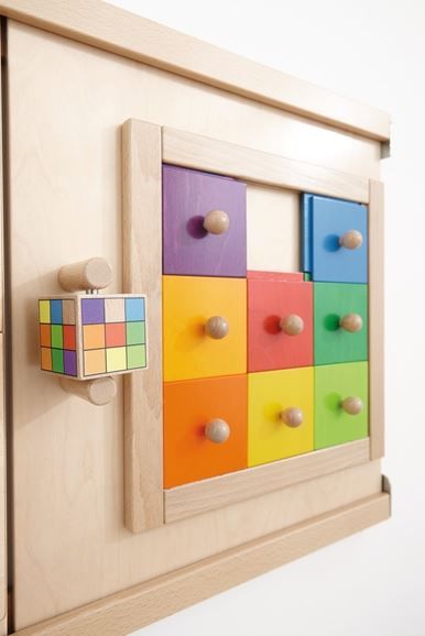 HABA Pro Colorful Squares Sensory Wall Activity, 1023145001