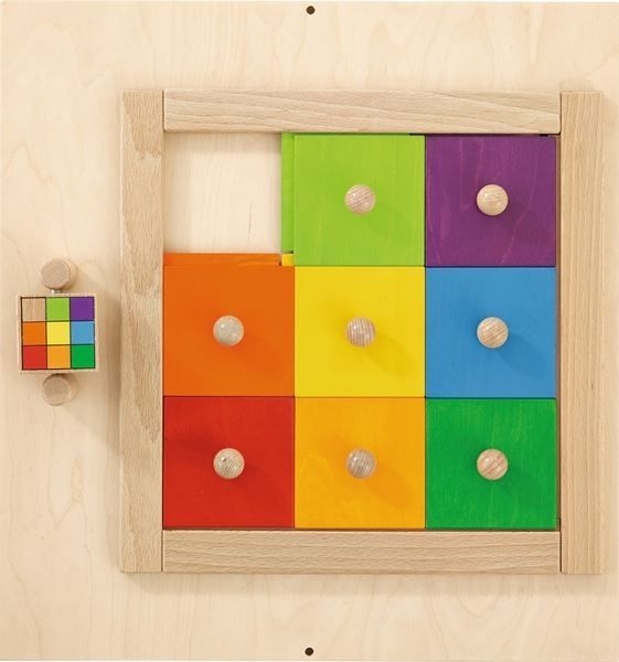 HABA Pro Colorful Squares Sensory Wall Activity, 1023145001