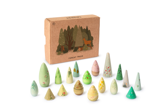 Grapat Wood Mandala Forst Trees (18 Pieces)