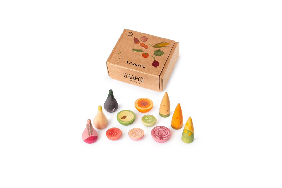 Grapat Wood Veggies (12 Pieces)