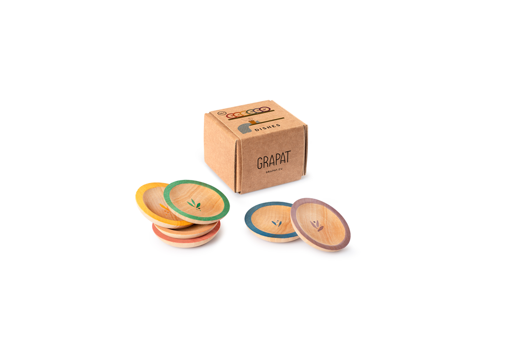 Grapat Wood Dishes (12 Pieces)