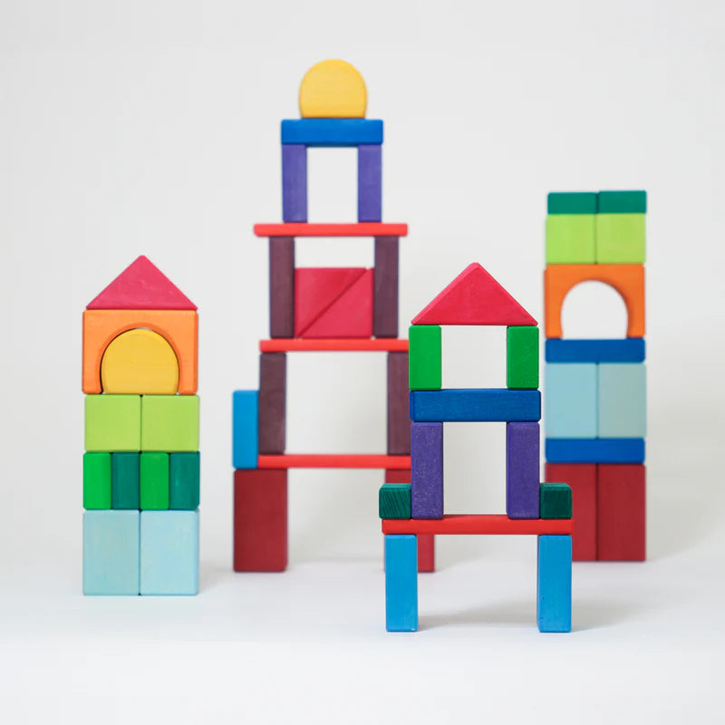 Grimm's - Geometrical Blocks (60 pcs) in Net Bag