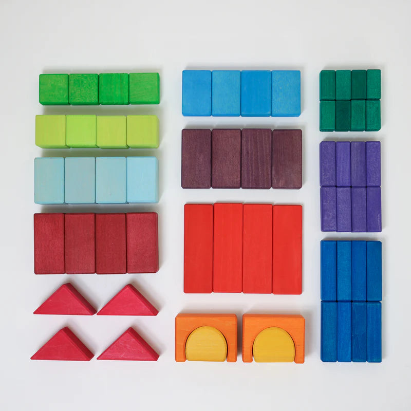 Grimm's - Geometrical Blocks (60 pcs) in Net Bag