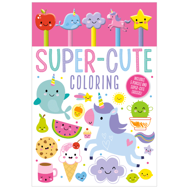 (COSMETIC DEFECT) Super Cute Colouring Pad with Pencils - Make Believe Ideas