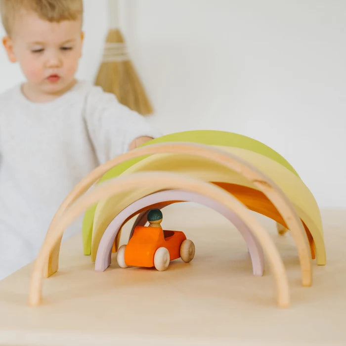 Grimm's Large Stacking Natural Rainbow (12 pieces)