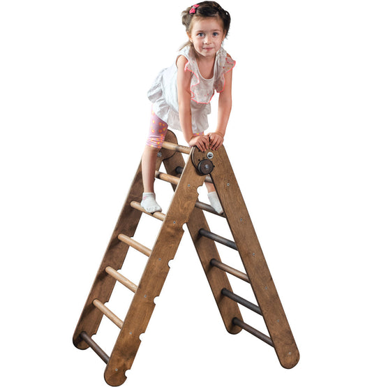 Triangle Ladder - Montessori Climber for Toddlers 1-7 y.o. – Chocolate