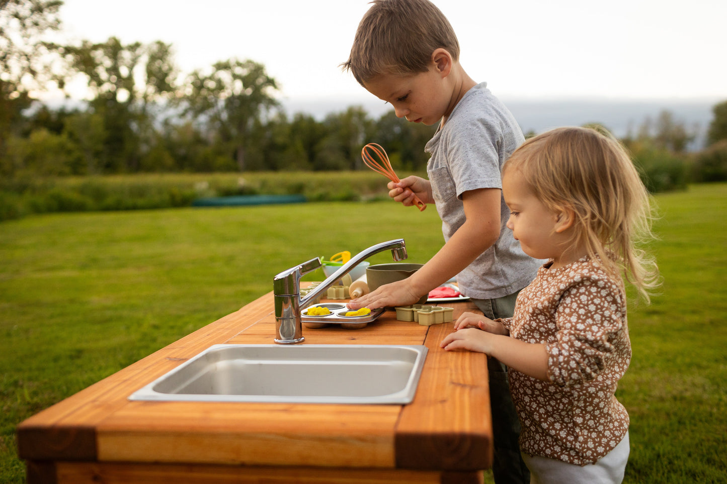 One Sink Simple Mud Kitchen