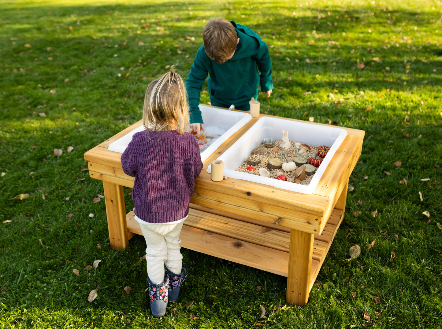 Extra Large 2 Bin Outdoor Sensory Table