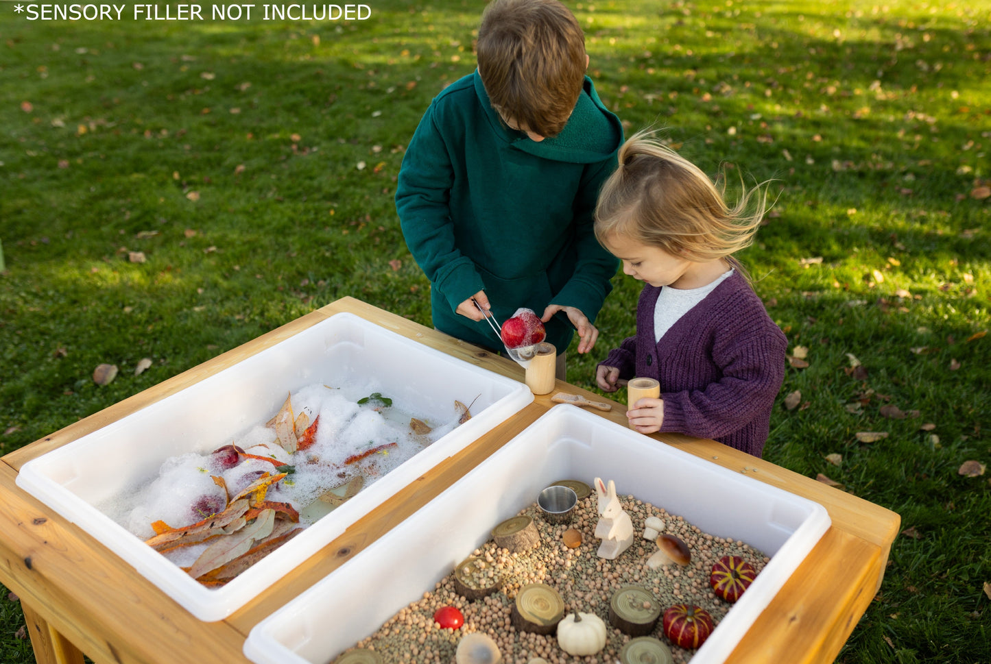 Extra Large 2 Bin Outdoor Sensory Table