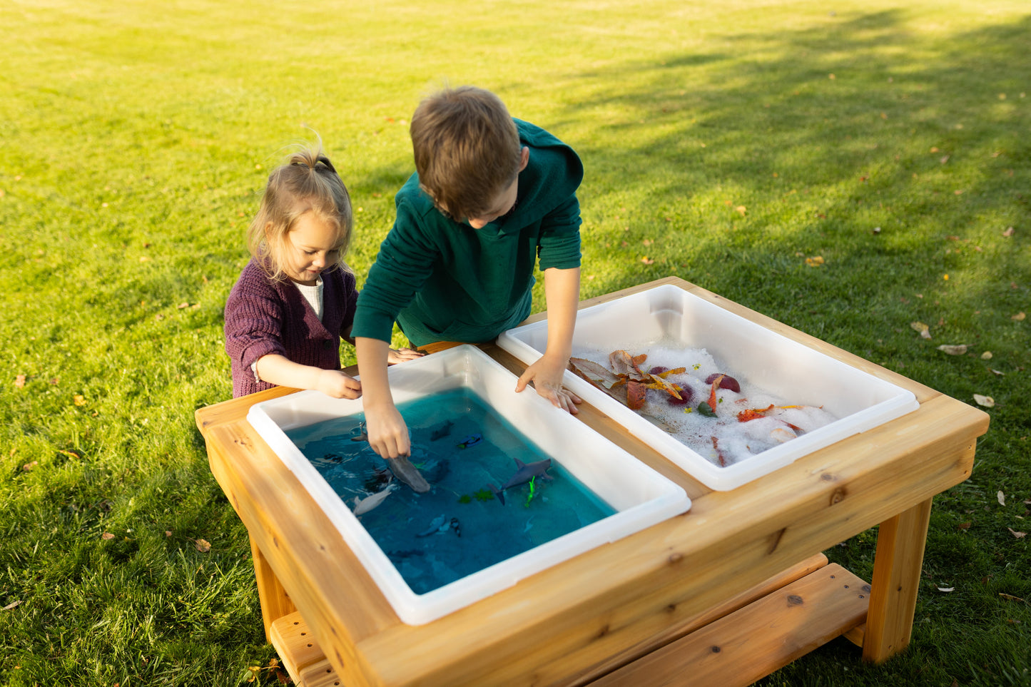 Extra Large 2 Bin Outdoor Sensory Table