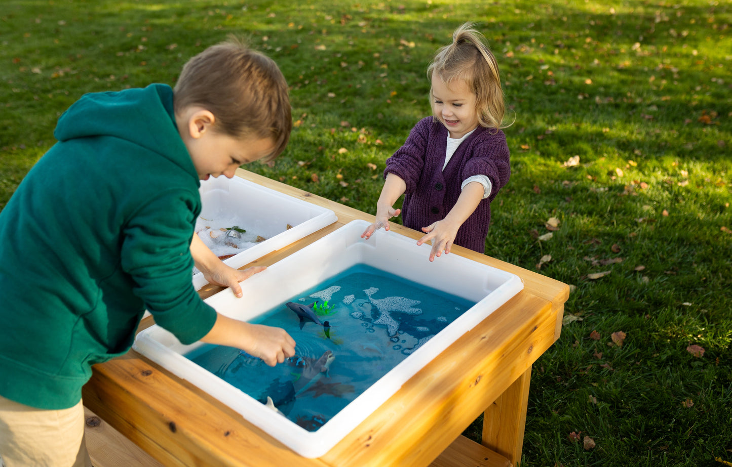 Extra Large 2 Bin Outdoor Sensory Table