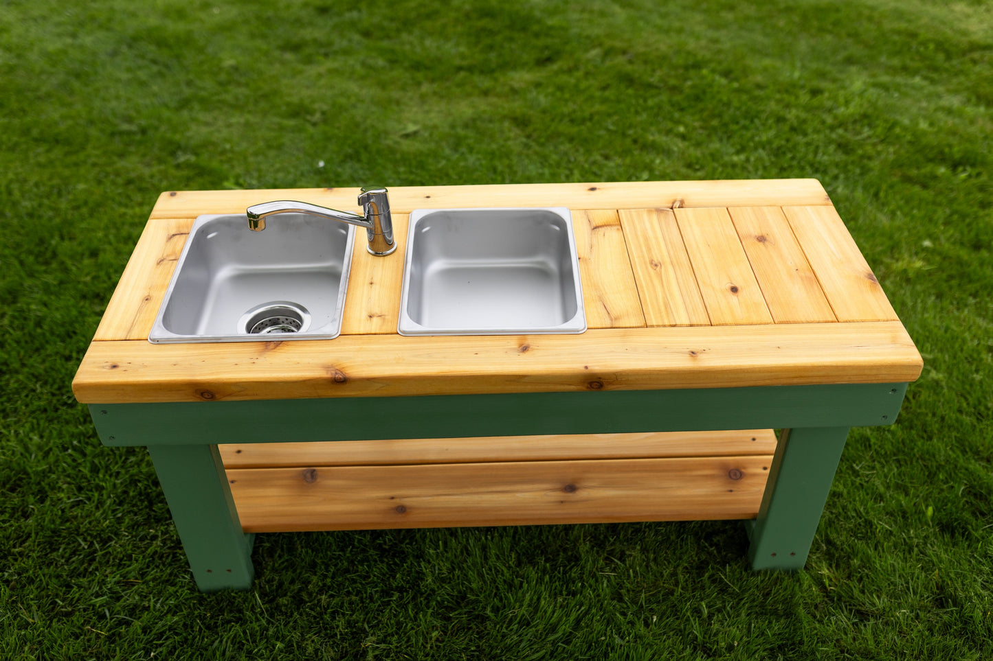Painted Simple Mud Kitchen (with shelf)