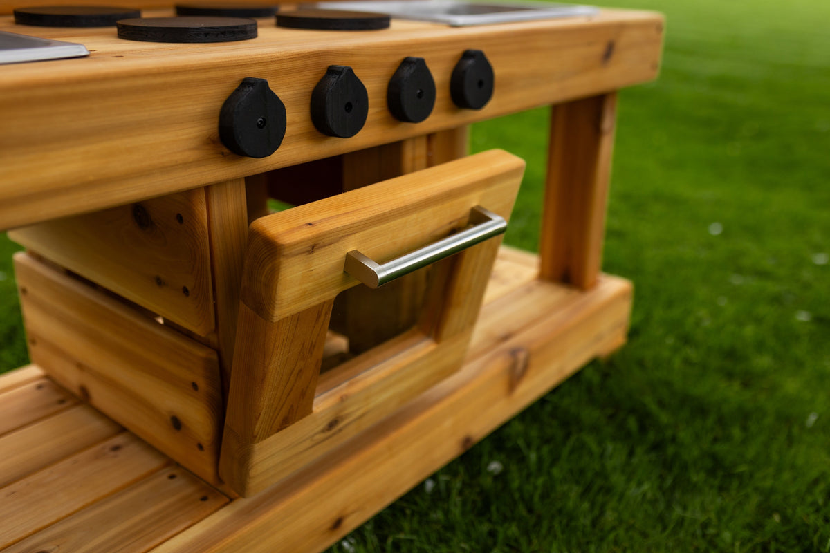 ROBUD Cuisine en Bois pour Enfants, Cuisine d'extérieur avec véritable évier, cafetière, Barbecue, Four et Tableau Noir, Jouet de Cuisine pour Jeux de rôle avec Accessoires, pour garçons et Filles 3 ROBUD Cuisine en Bois pour Enfants, Cuisine d'extérieur avec véritable évier, cafetière, Barbecue, Four et Tableau Noir, Jouet de Cuisine pour Jeux de rôle avec Accessoires, pour garçons et Filles 3