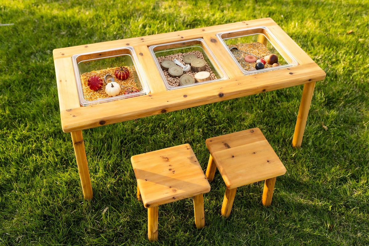 The Essential Three Bin Sensory Table – Wood Wood Toys