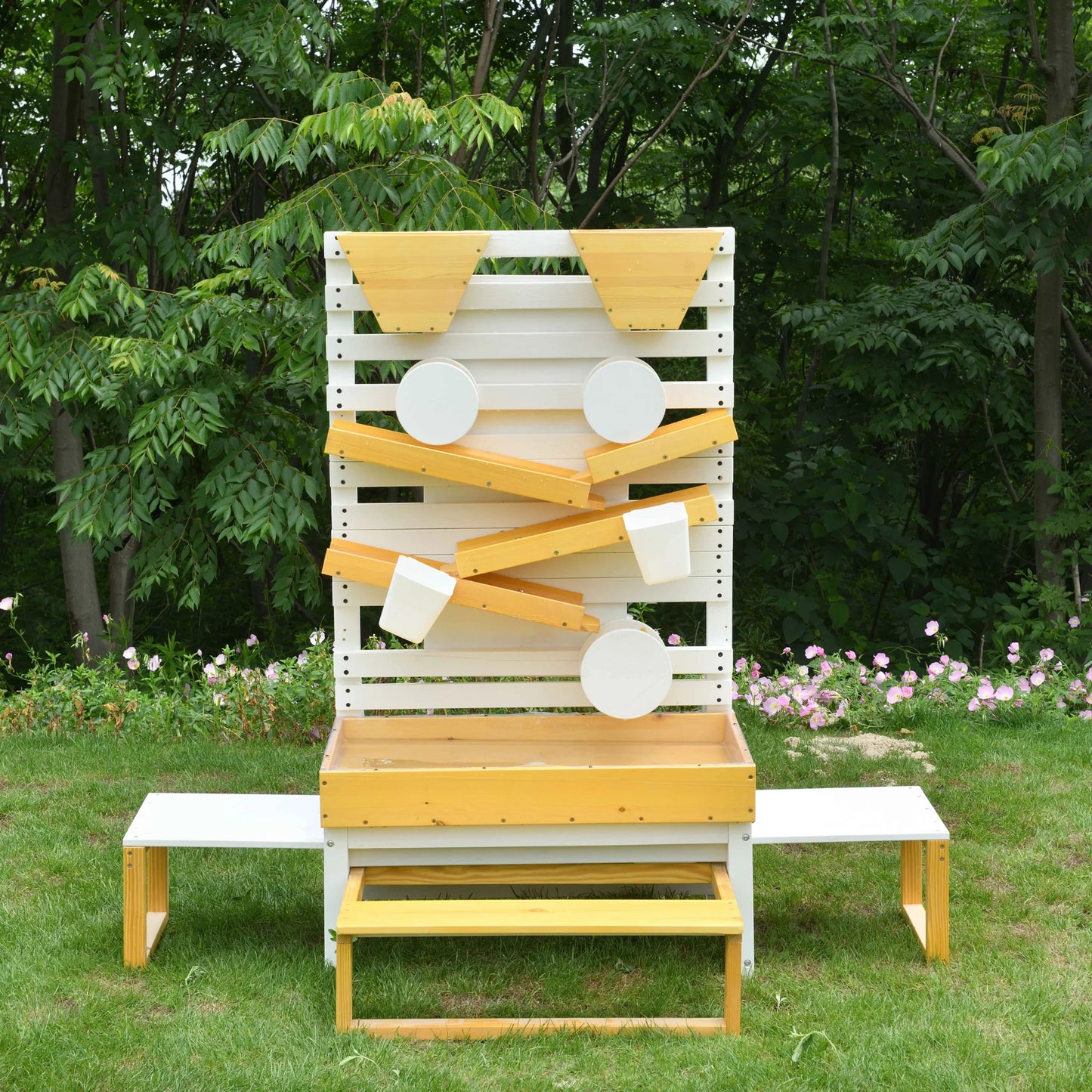 Grande table à eau d'extérieur en bois pour enfants et tout-petits par Avenlur