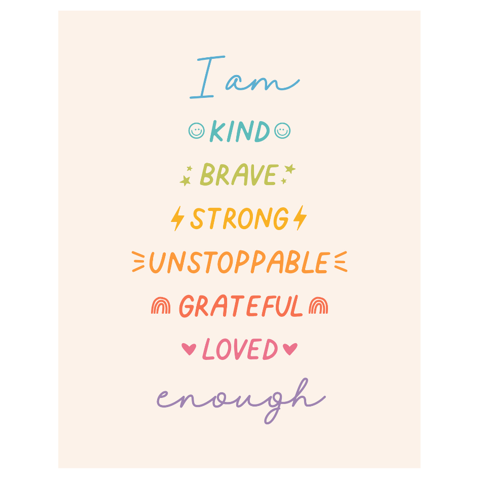 Affirmations Banner (Bright Rainbow)