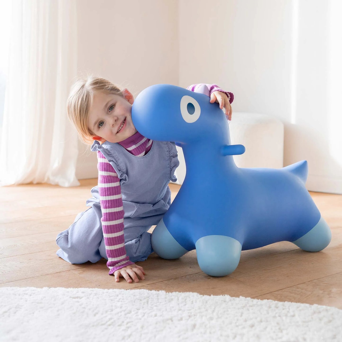 (DAMAGED BOX) Hoppi Bouncing Dinosaur Blue- Quut